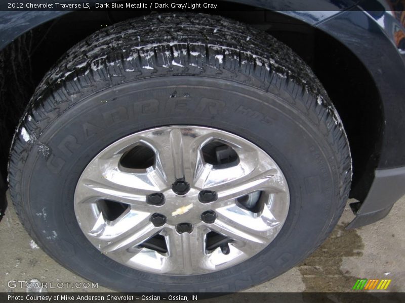 Dark Blue Metallic / Dark Gray/Light Gray 2012 Chevrolet Traverse LS