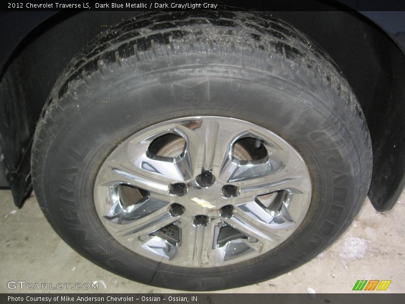Dark Blue Metallic / Dark Gray/Light Gray 2012 Chevrolet Traverse LS