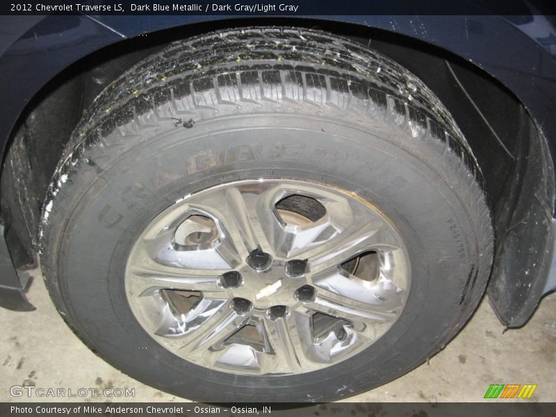 Dark Blue Metallic / Dark Gray/Light Gray 2012 Chevrolet Traverse LS