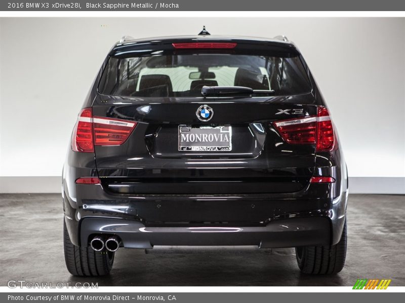 Black Sapphire Metallic / Mocha 2016 BMW X3 xDrive28i