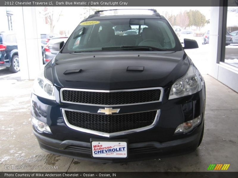 Dark Blue Metallic / Dark Gray/Light Gray 2012 Chevrolet Traverse LS