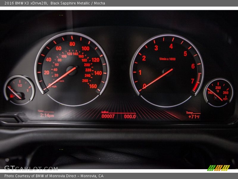  2016 X3 xDrive28i xDrive28i Gauges