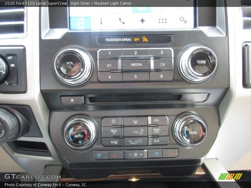 Ingot Silver / Medium Light Camel 2016 Ford F150 Lariat SuperCrew
