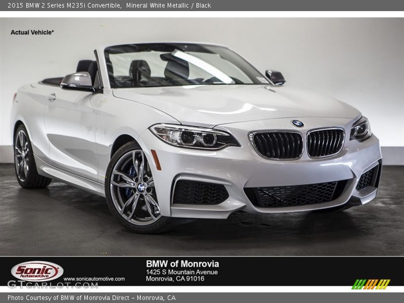 Mineral White Metallic / Black 2015 BMW 2 Series M235i Convertible