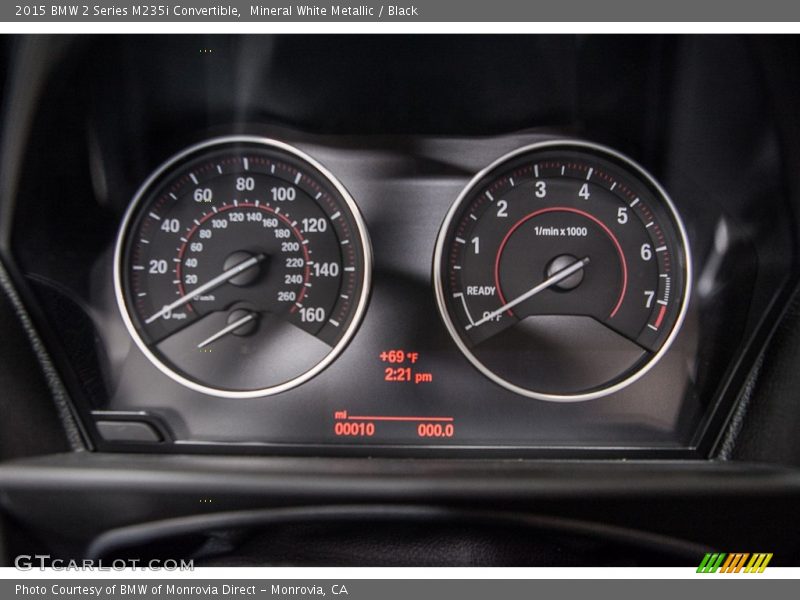 Mineral White Metallic / Black 2015 BMW 2 Series M235i Convertible