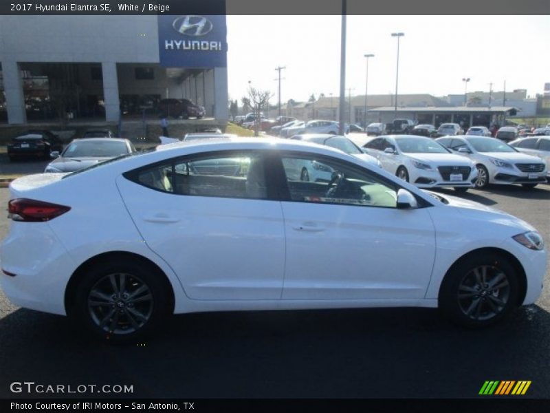 White / Beige 2017 Hyundai Elantra SE