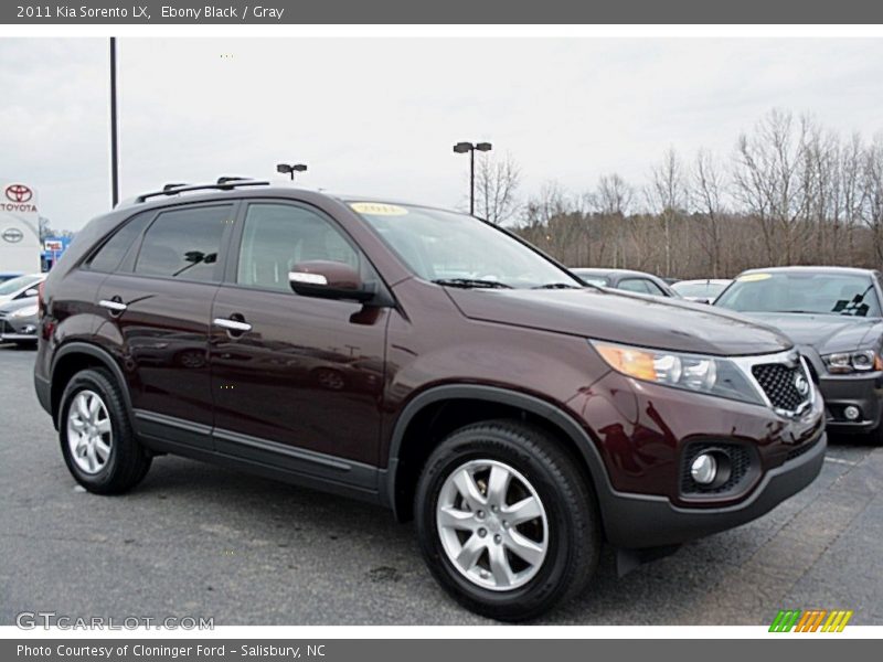 Ebony Black / Gray 2011 Kia Sorento LX