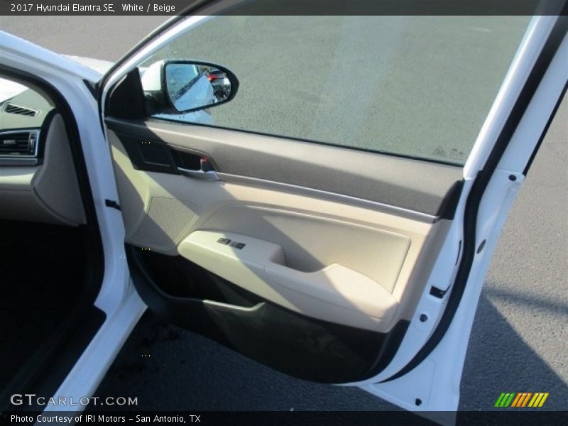 White / Beige 2017 Hyundai Elantra SE
