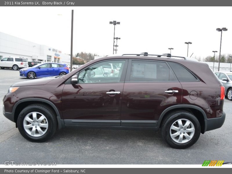 Ebony Black / Gray 2011 Kia Sorento LX