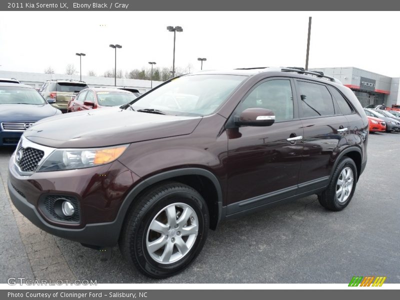 Ebony Black / Gray 2011 Kia Sorento LX