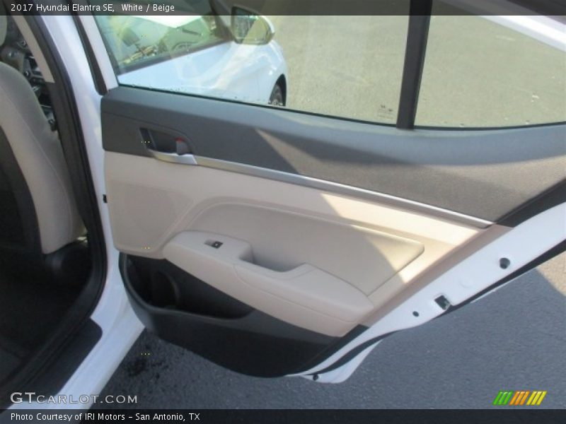 White / Beige 2017 Hyundai Elantra SE
