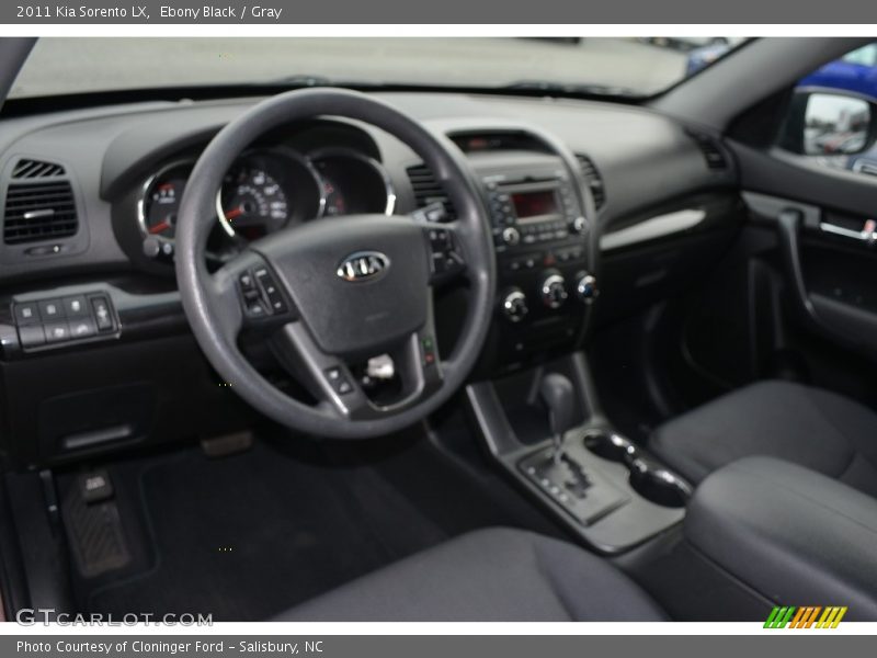 Ebony Black / Gray 2011 Kia Sorento LX