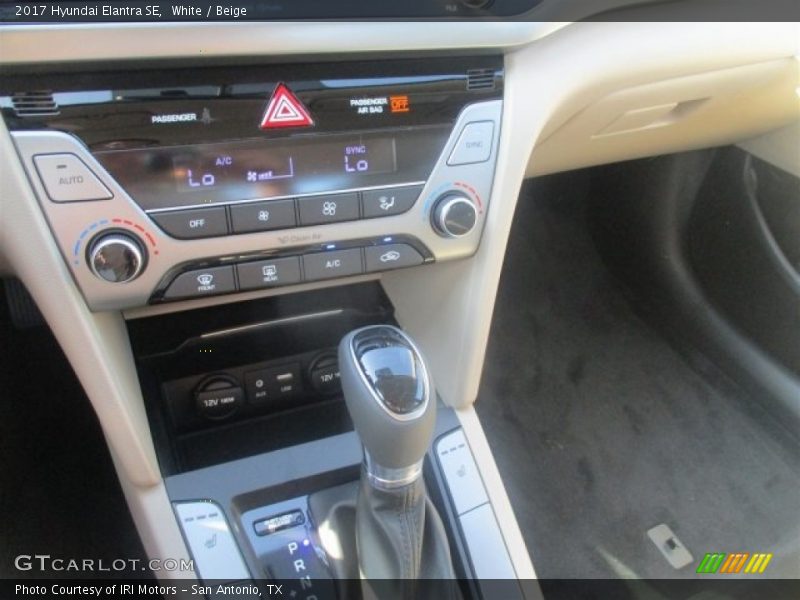 White / Beige 2017 Hyundai Elantra SE