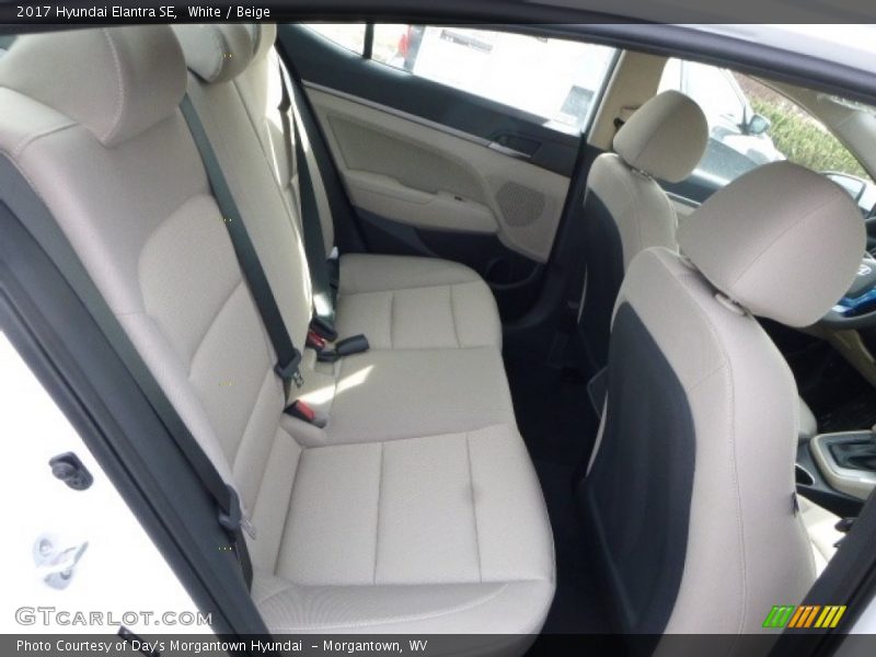 White / Beige 2017 Hyundai Elantra SE