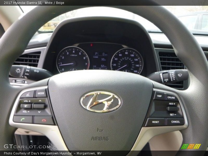 White / Beige 2017 Hyundai Elantra SE