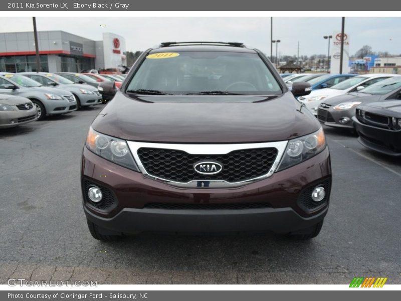Ebony Black / Gray 2011 Kia Sorento LX