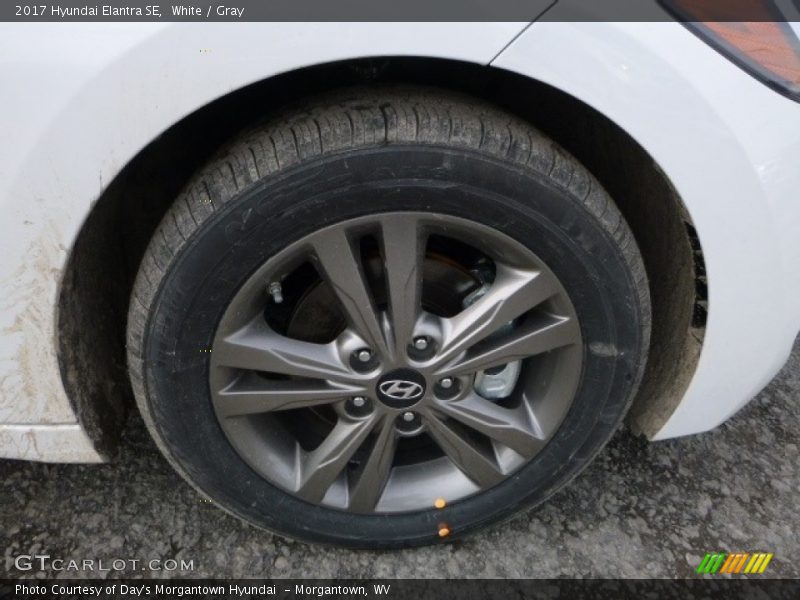 White / Gray 2017 Hyundai Elantra SE