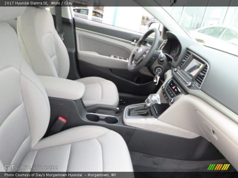White / Gray 2017 Hyundai Elantra SE