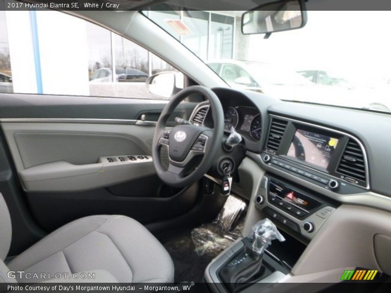 White / Gray 2017 Hyundai Elantra SE
