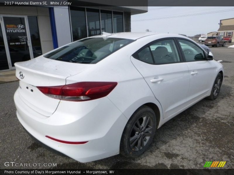 White / Gray 2017 Hyundai Elantra SE