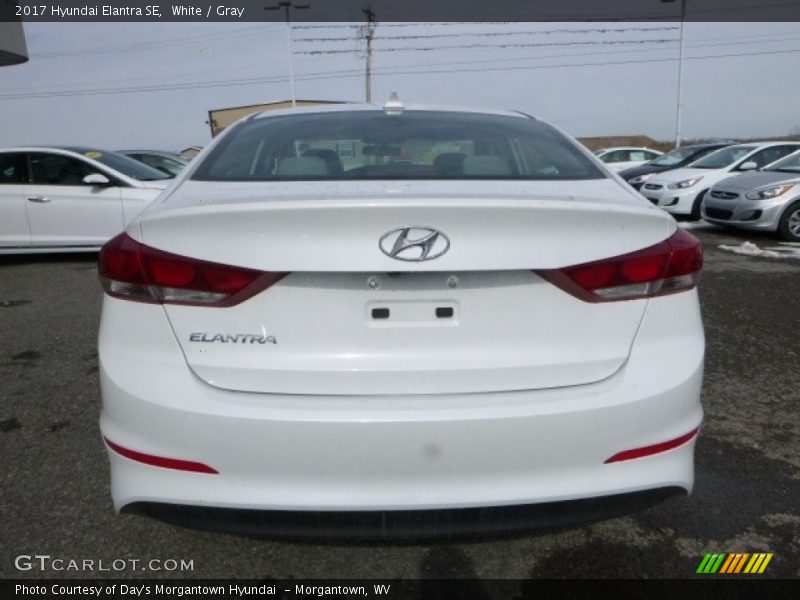 White / Gray 2017 Hyundai Elantra SE