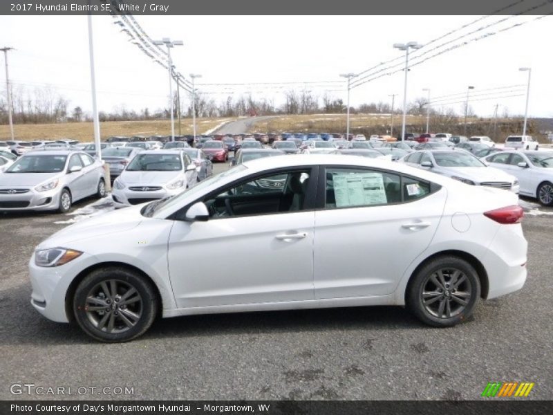 White / Gray 2017 Hyundai Elantra SE