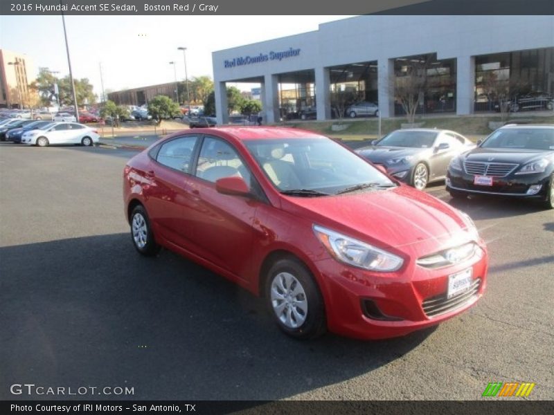Boston Red / Gray 2016 Hyundai Accent SE Sedan