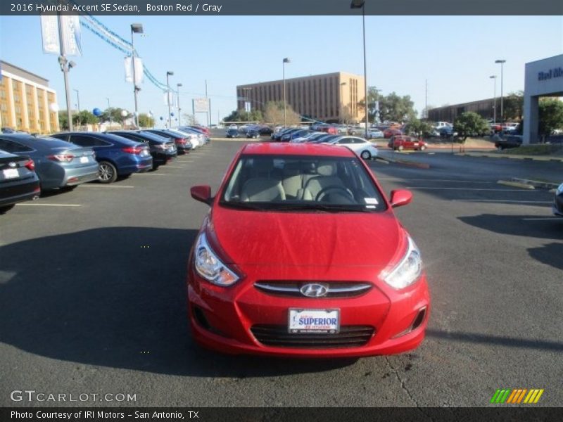 Boston Red / Gray 2016 Hyundai Accent SE Sedan
