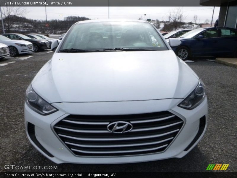 White / Gray 2017 Hyundai Elantra SE