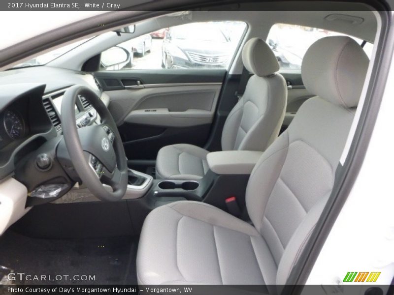 White / Gray 2017 Hyundai Elantra SE