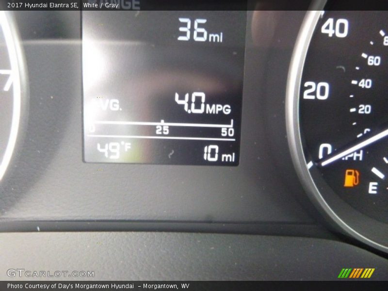 White / Gray 2017 Hyundai Elantra SE