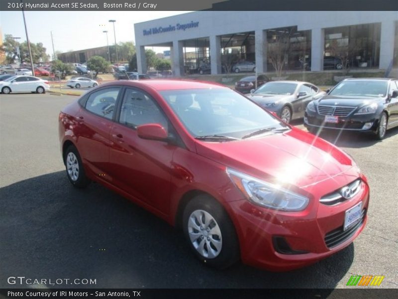 Boston Red / Gray 2016 Hyundai Accent SE Sedan