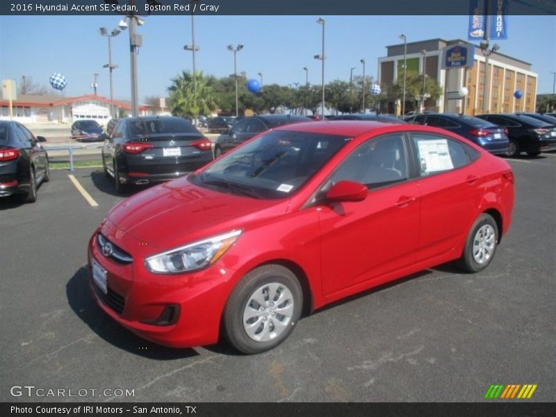 Boston Red / Gray 2016 Hyundai Accent SE Sedan