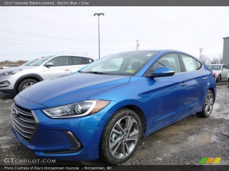 Electric Blue / Gray 2017 Hyundai Elantra Limited