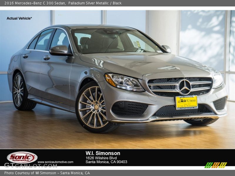 Palladium Silver Metallic / Black 2016 Mercedes-Benz C 300 Sedan