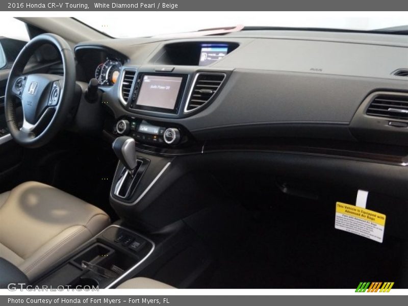 White Diamond Pearl / Beige 2016 Honda CR-V Touring