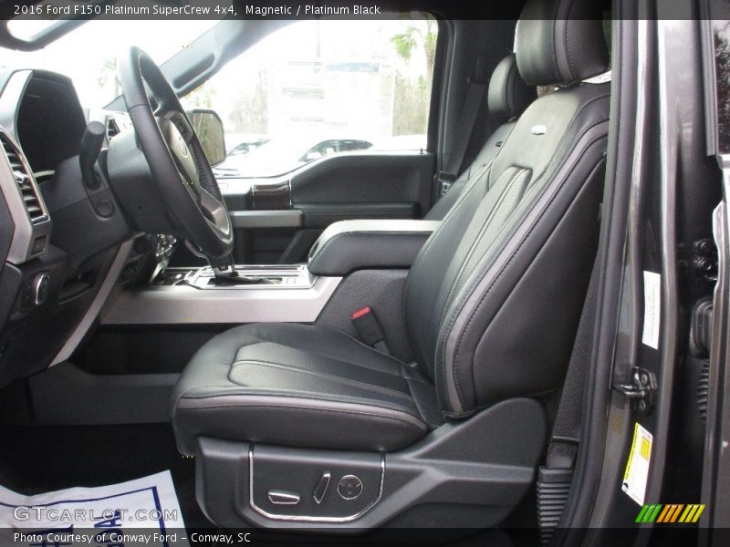 Front Seat of 2016 F150 Platinum SuperCrew 4x4