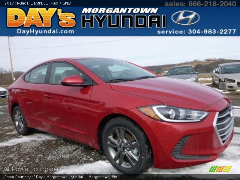 Red / Gray 2017 Hyundai Elantra SE