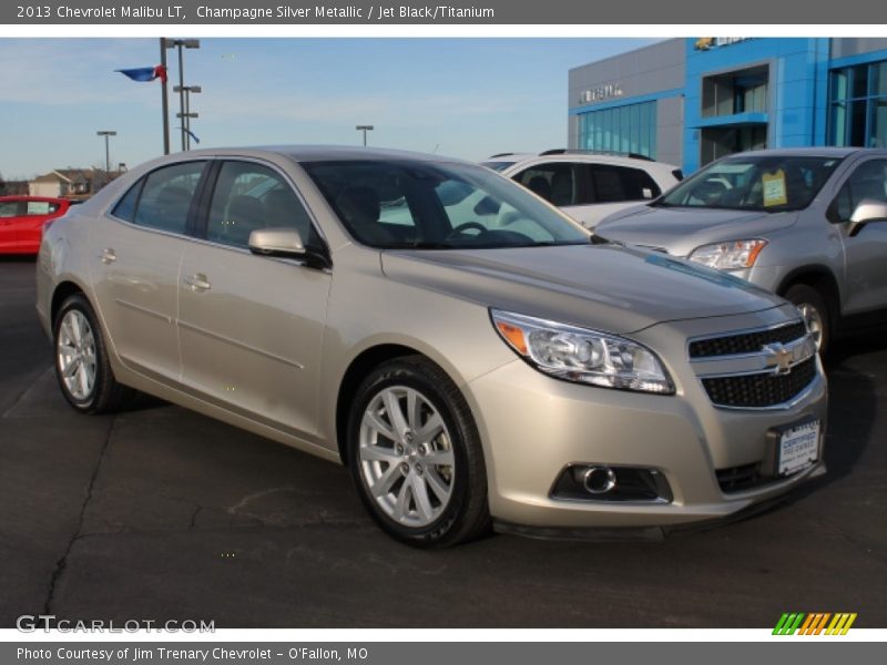 Champagne Silver Metallic / Jet Black/Titanium 2013 Chevrolet Malibu LT