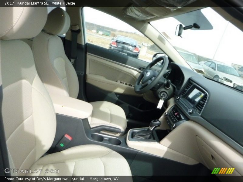 White / Beige 2017 Hyundai Elantra SE