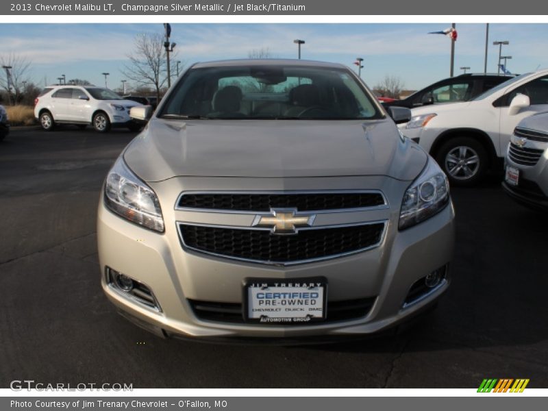 Champagne Silver Metallic / Jet Black/Titanium 2013 Chevrolet Malibu LT