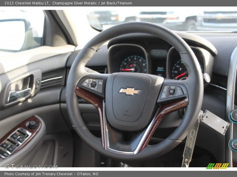 Champagne Silver Metallic / Jet Black/Titanium 2013 Chevrolet Malibu LT