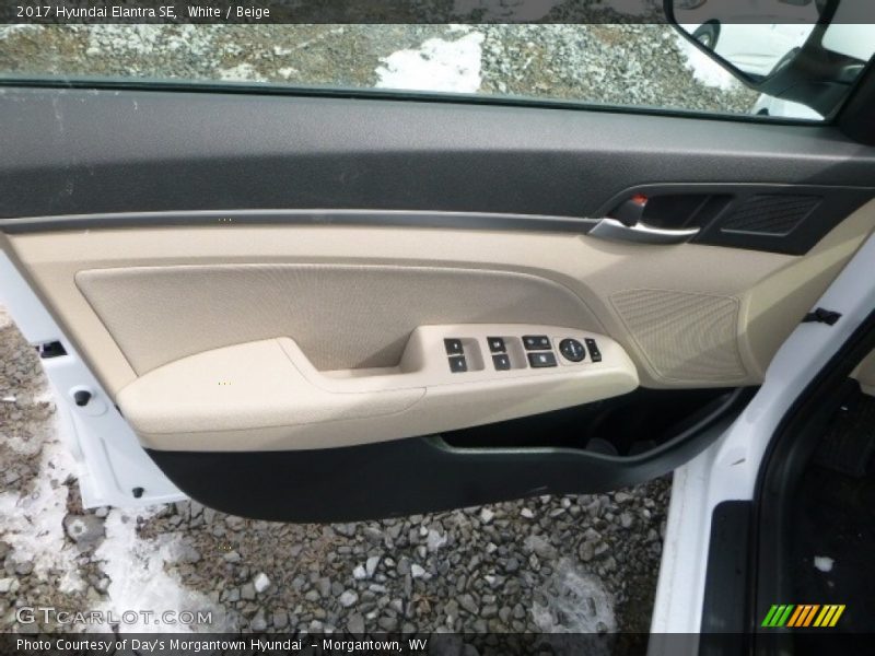 White / Beige 2017 Hyundai Elantra SE