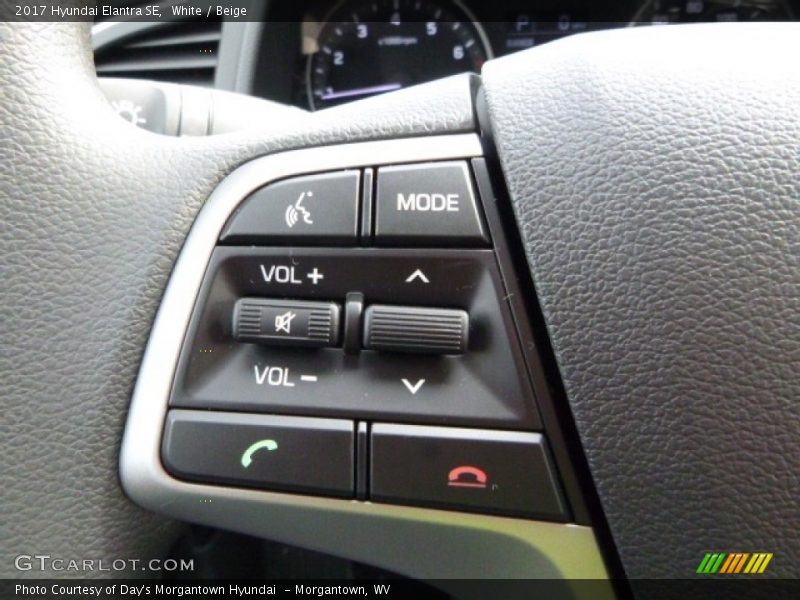 White / Beige 2017 Hyundai Elantra SE