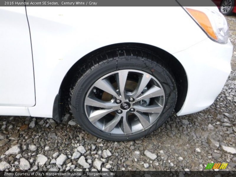 Century White / Gray 2016 Hyundai Accent SE Sedan