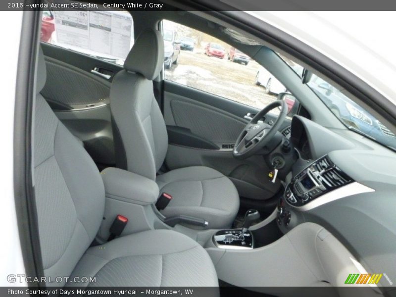 Century White / Gray 2016 Hyundai Accent SE Sedan