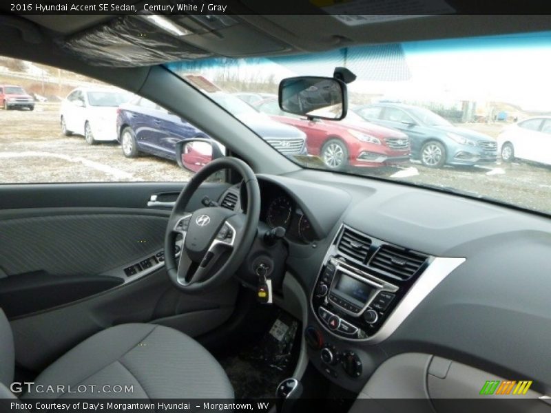 Century White / Gray 2016 Hyundai Accent SE Sedan