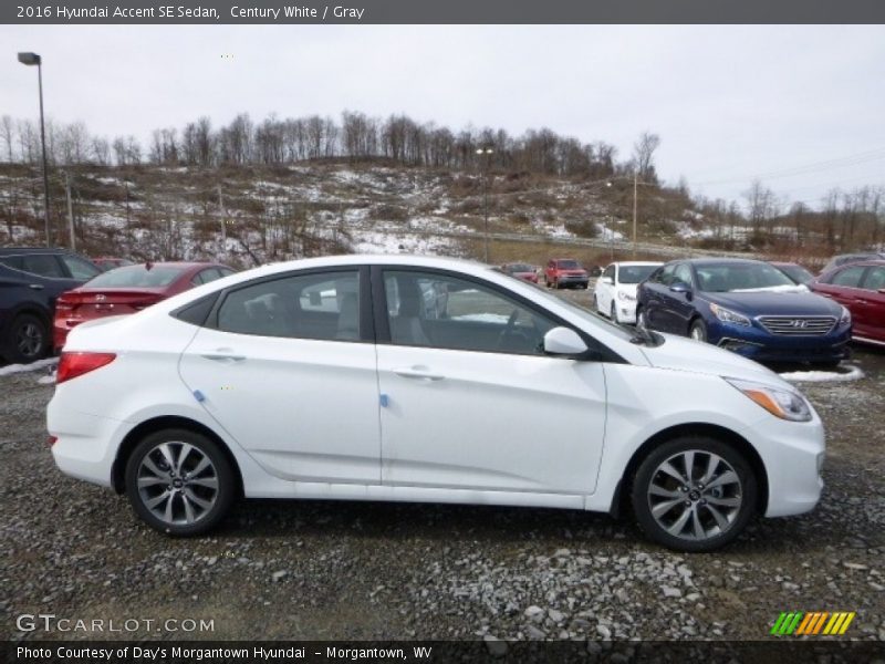 Century White / Gray 2016 Hyundai Accent SE Sedan