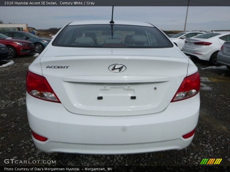 Century White / Gray 2016 Hyundai Accent SE Sedan