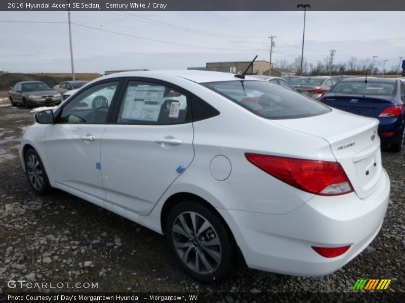 Century White / Gray 2016 Hyundai Accent SE Sedan